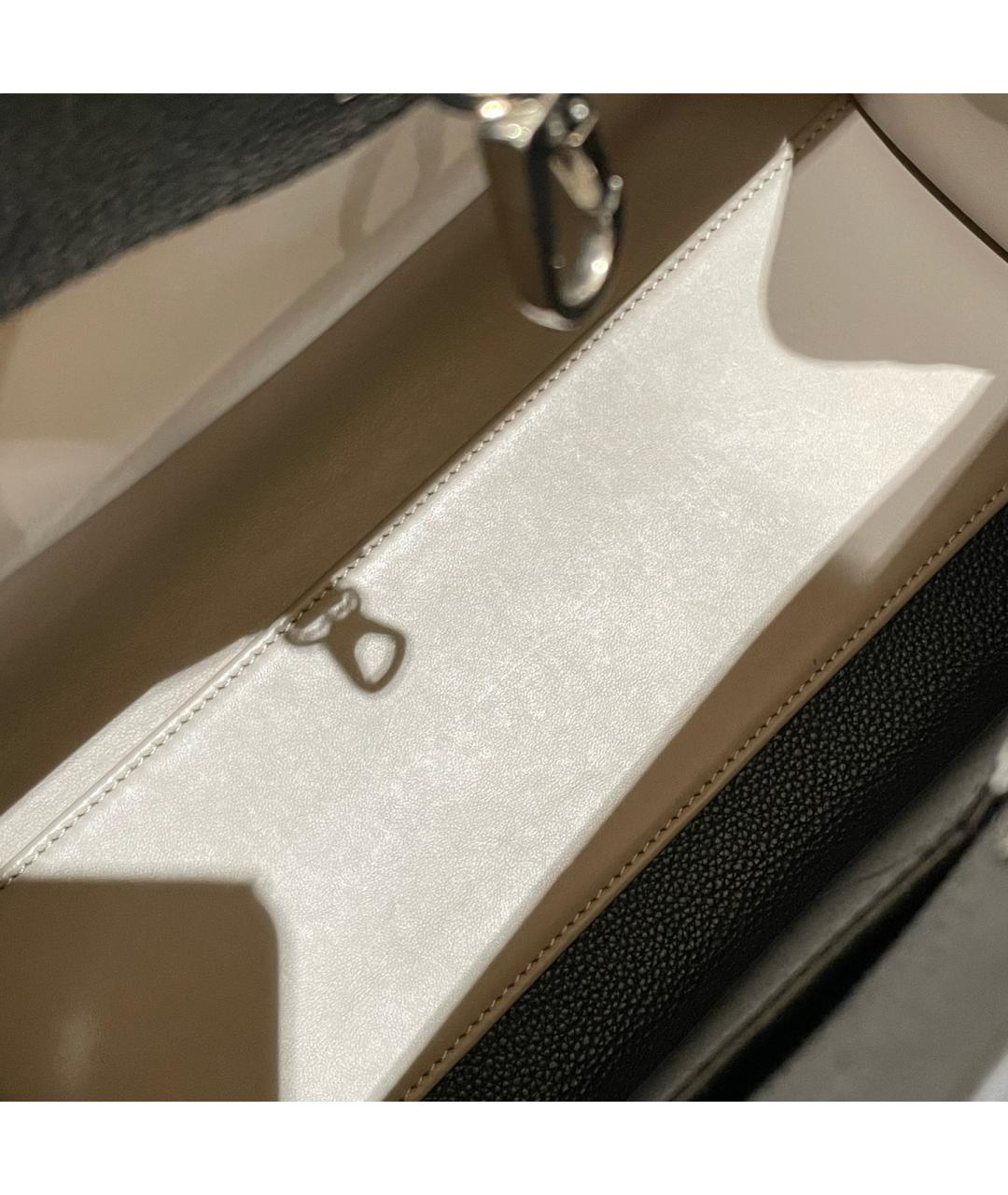 LOUIS VUITTON Серая кожаная сумка тоут, фото 8