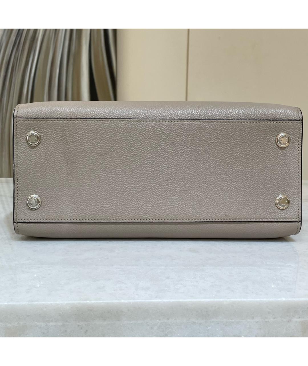 LOUIS VUITTON Серая кожаная сумка тоут, фото 7
