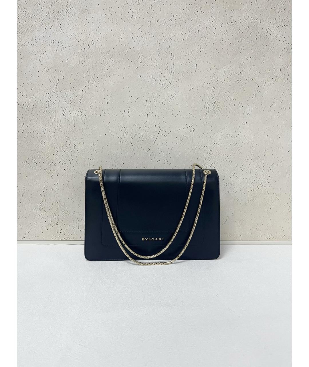 BVLGARI Черная кожаная сумка через плечо, фото 2