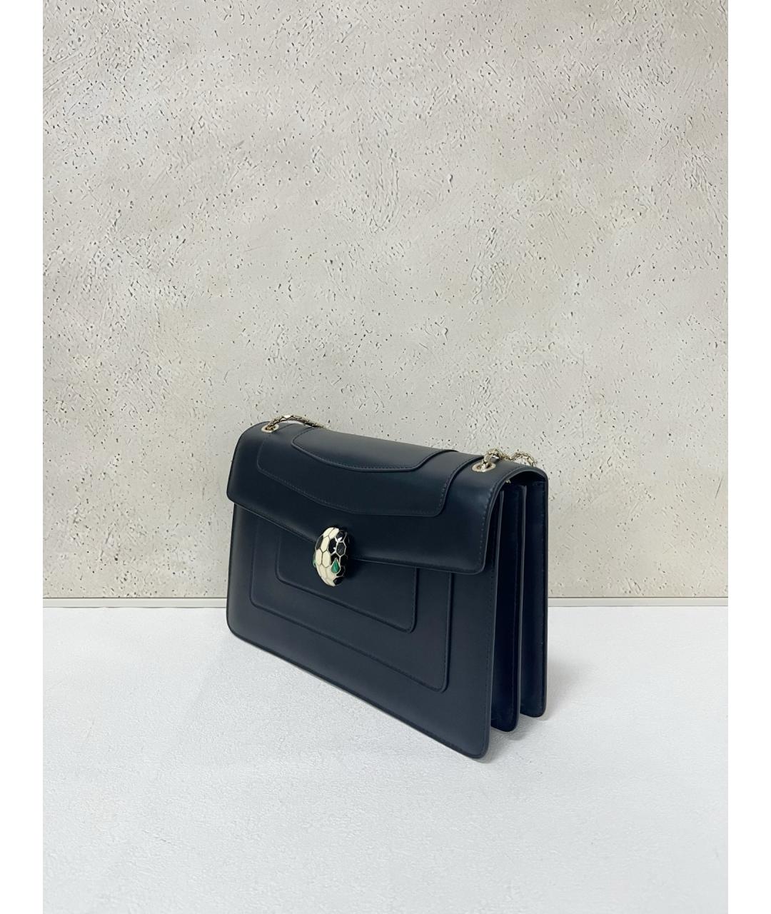 BVLGARI Черная кожаная сумка через плечо, фото 3