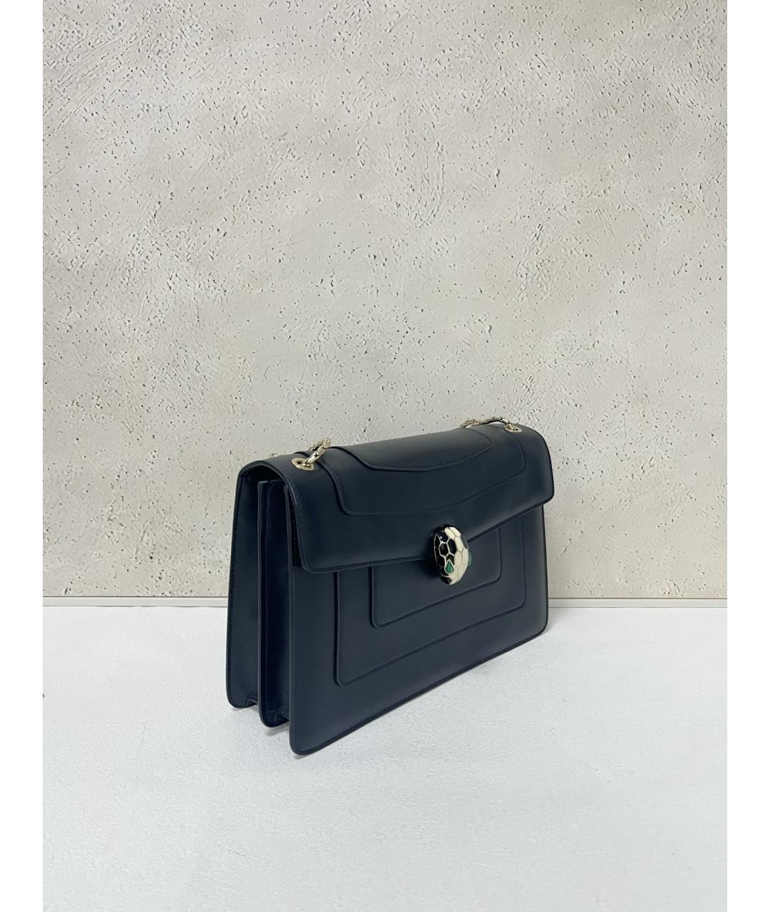 BVLGARI Черная кожаная сумка через плечо, фото 4