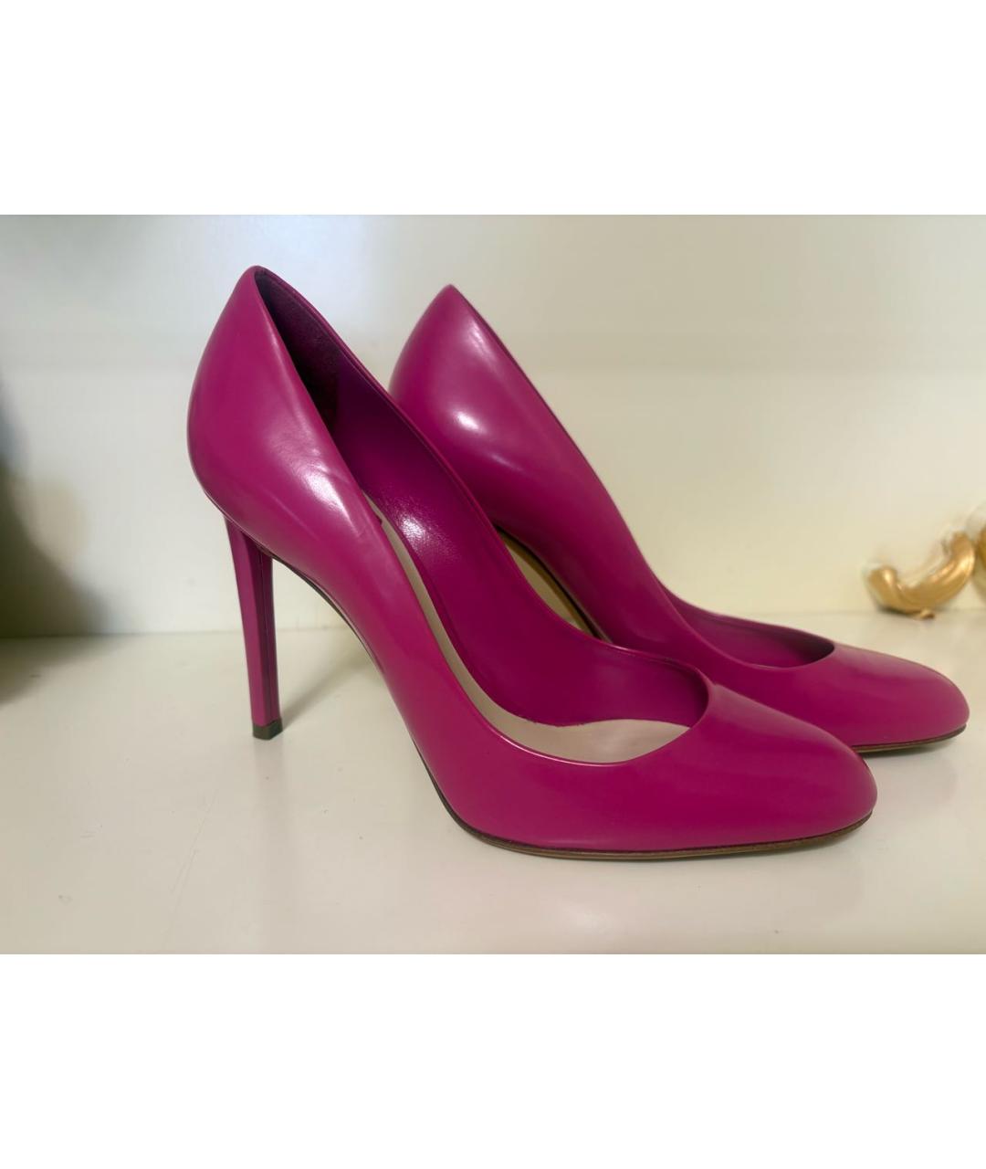 CHRISTIAN DIOR Розовые туфли из лакированной кожи, фото 9