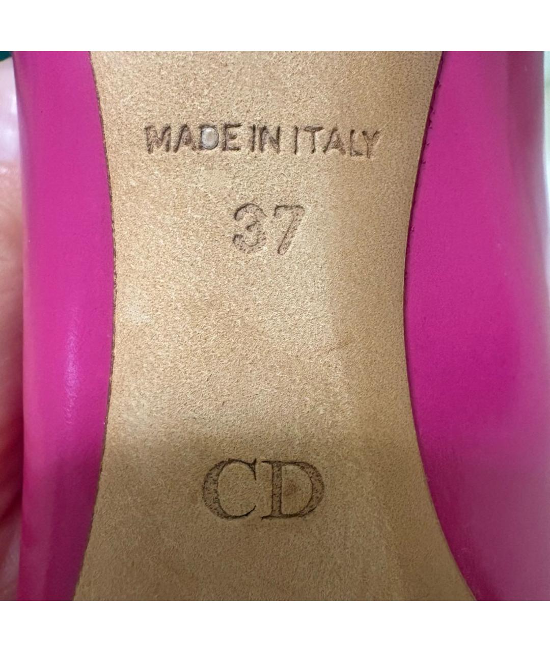 CHRISTIAN DIOR Розовые туфли из лакированной кожи, фото 5