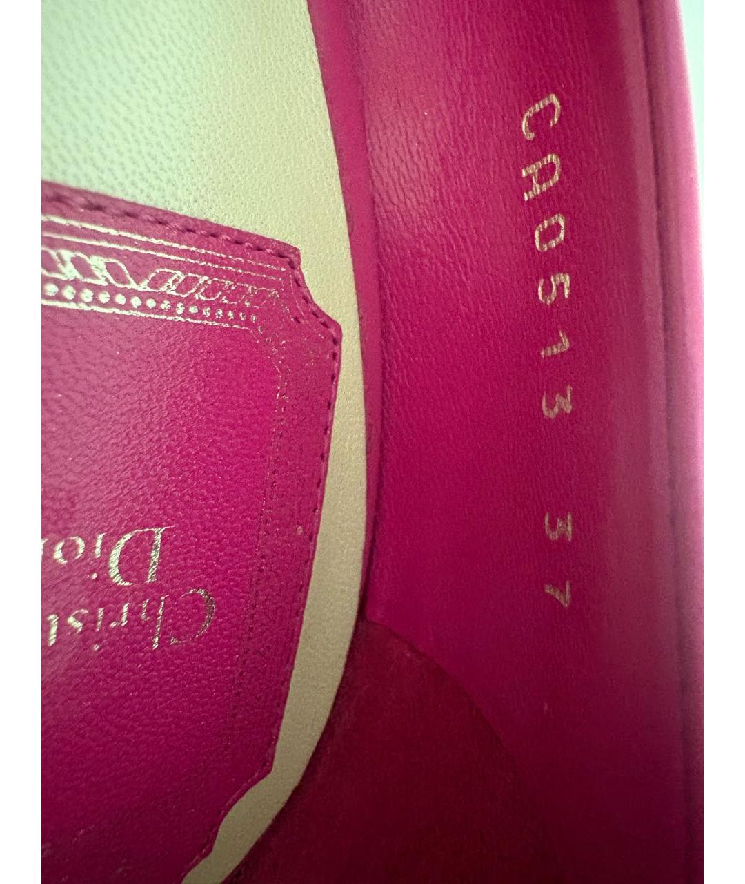 CHRISTIAN DIOR Розовые туфли из лакированной кожи, фото 7