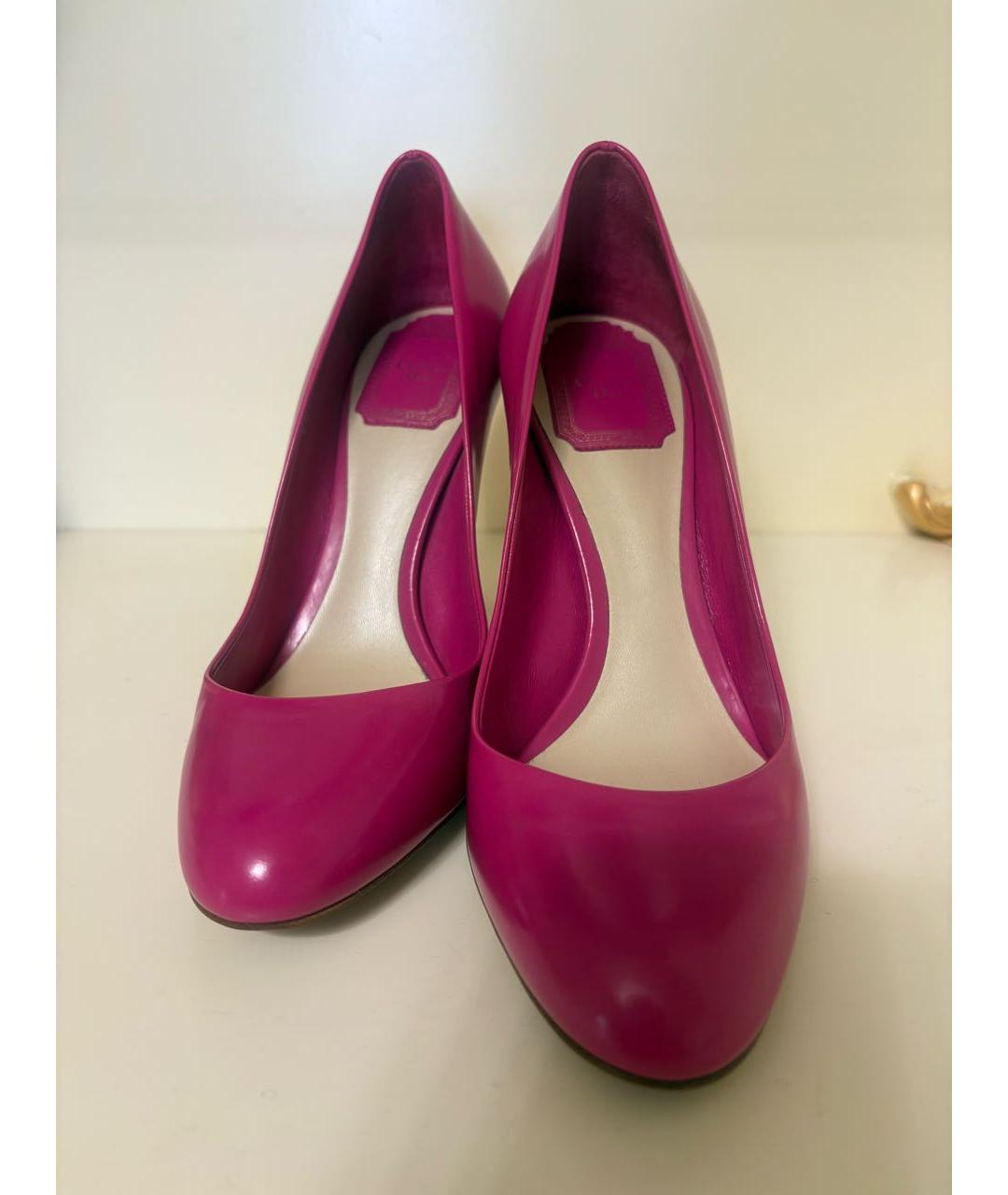 CHRISTIAN DIOR Розовые туфли из лакированной кожи, фото 3