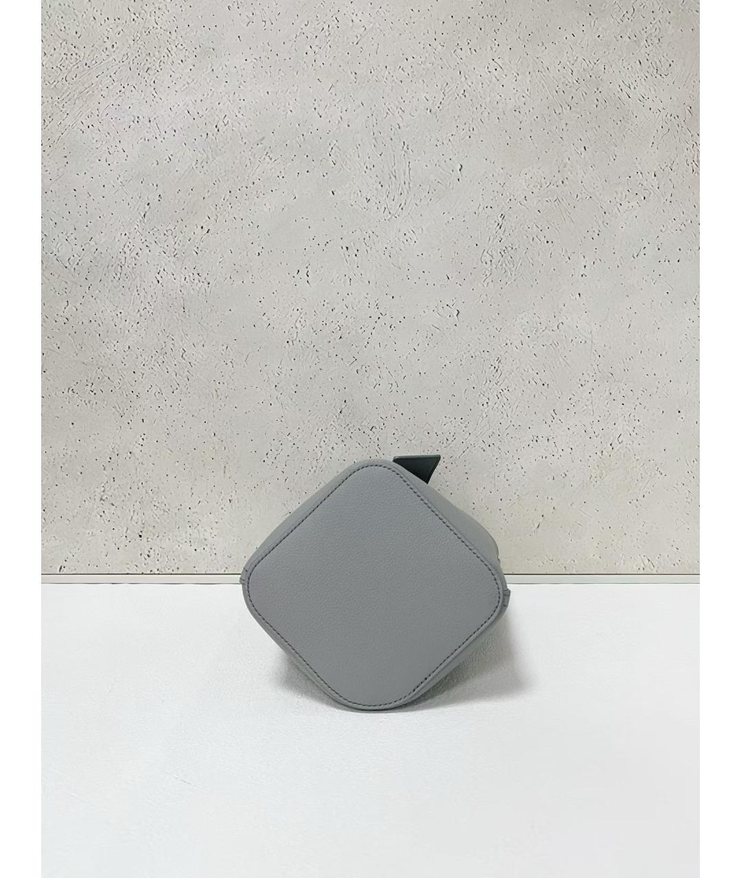 LOEWE Серая кожаная сумка тоут, фото 5