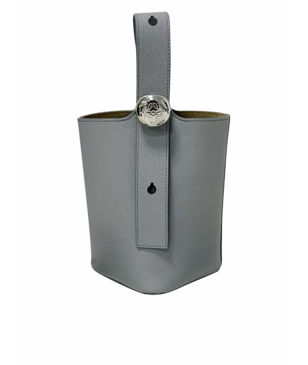 LOEWE Серая кожаная сумка тоут, фото 1