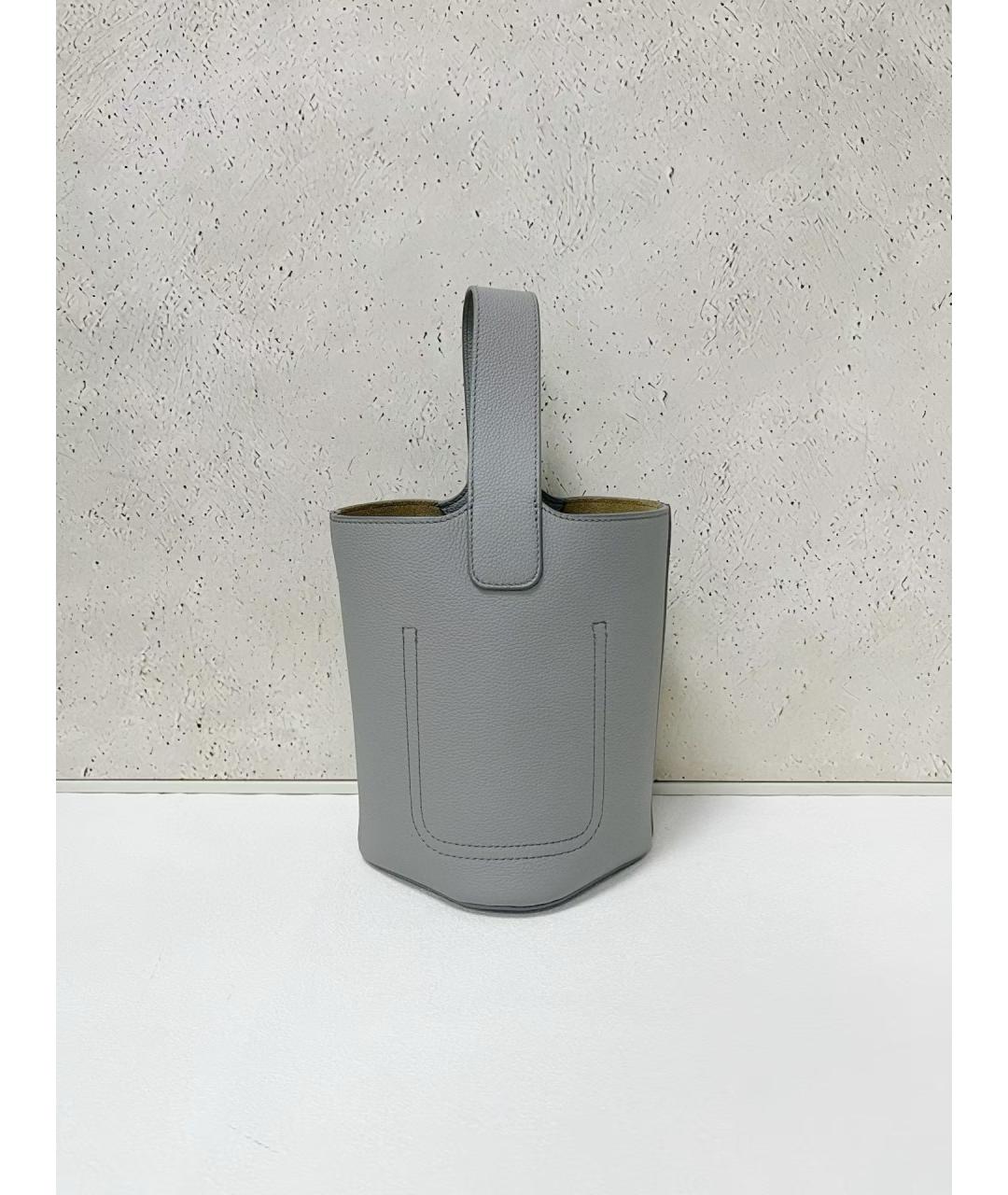 LOEWE Серая кожаная сумка тоут, фото 2