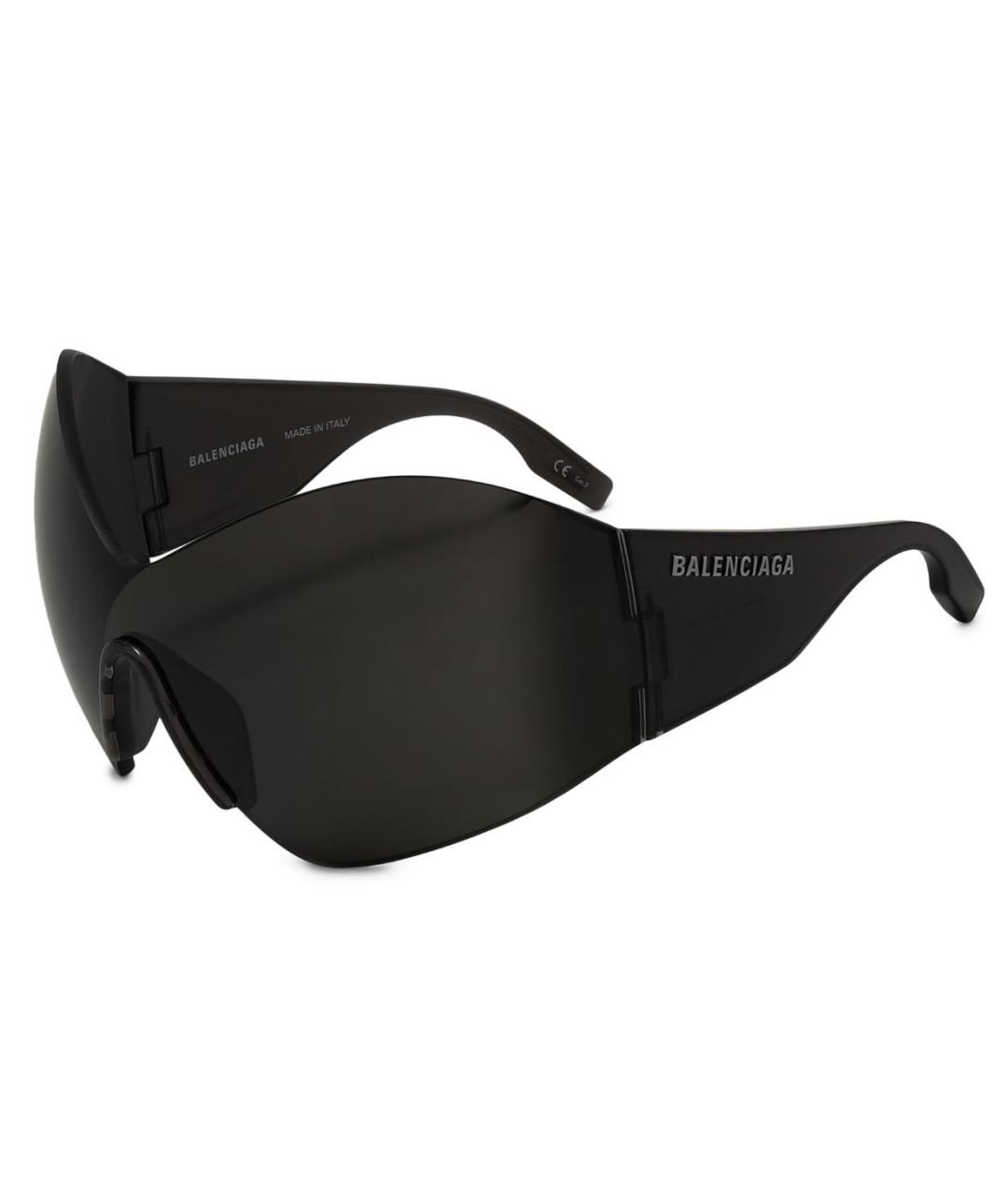 BALENCIAGA Черные пластиковые солнцезащитные очки, фото 2