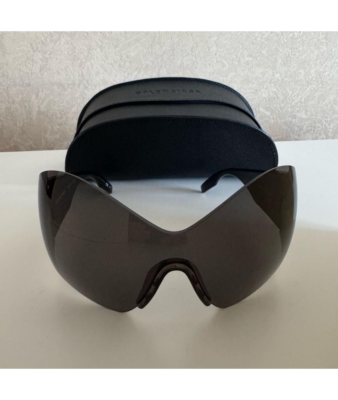 BALENCIAGA Черные пластиковые солнцезащитные очки, фото 3