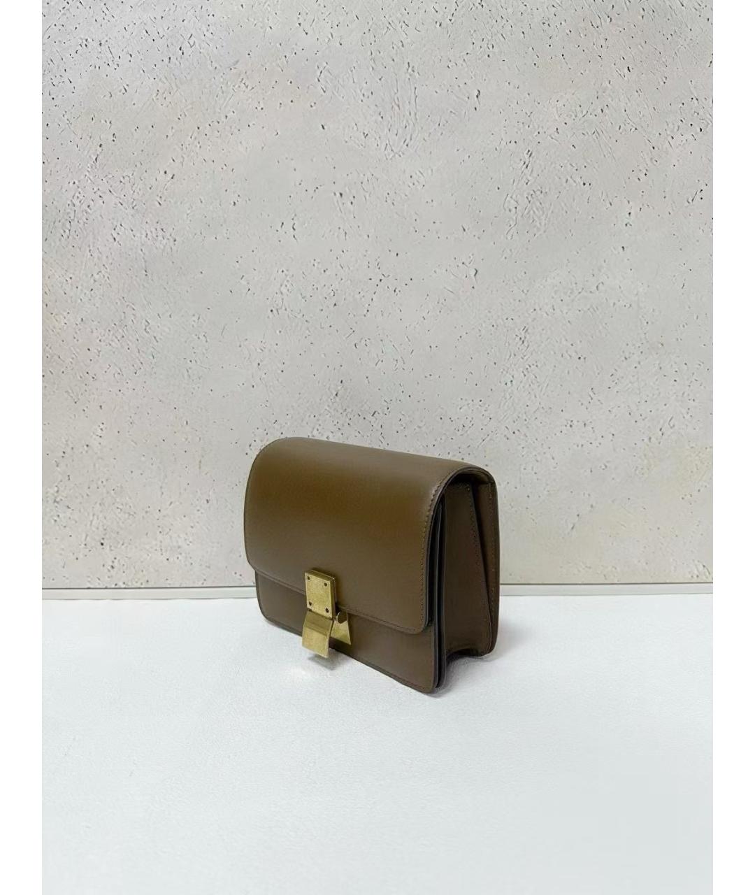 CELINE Коричневая кожаная сумка через плечо, фото 3