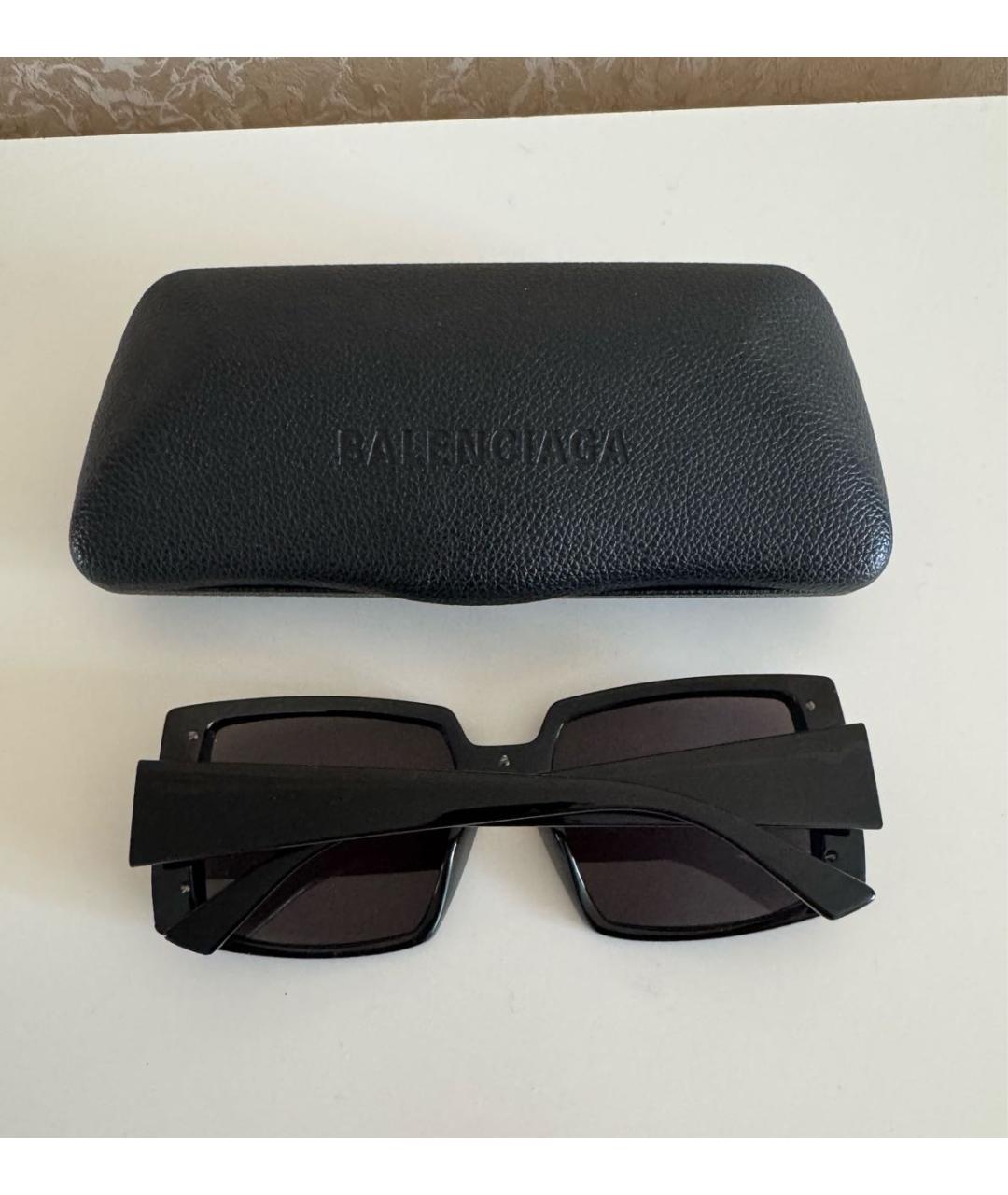 BALENCIAGA Черные пластиковые солнцезащитные очки, фото 5