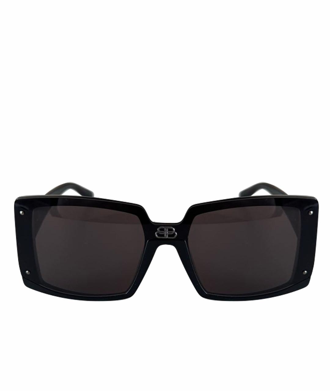 BALENCIAGA Черные пластиковые солнцезащитные очки, фото 1