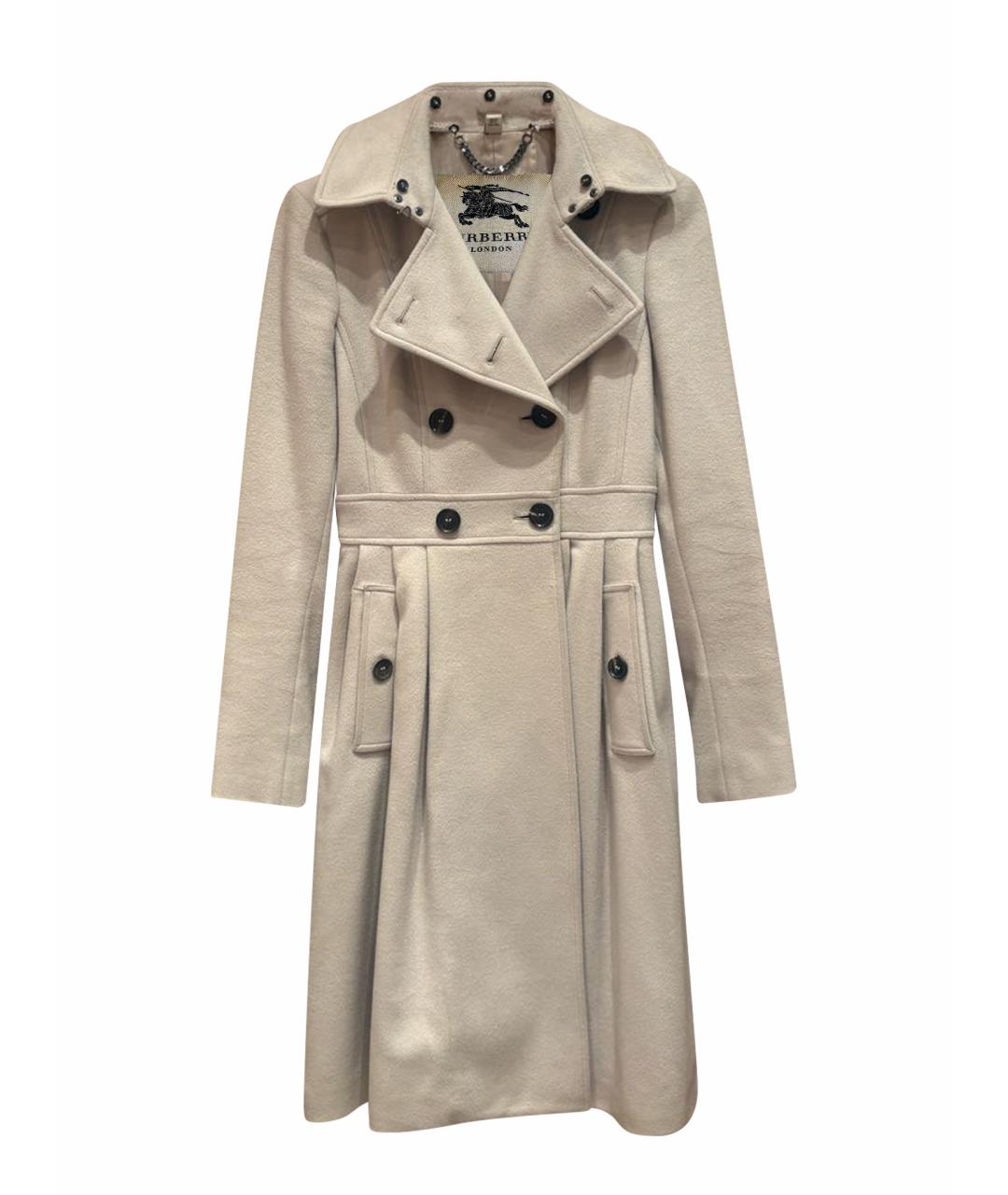 BURBERRY Серое шерстяное пальто, фото 1