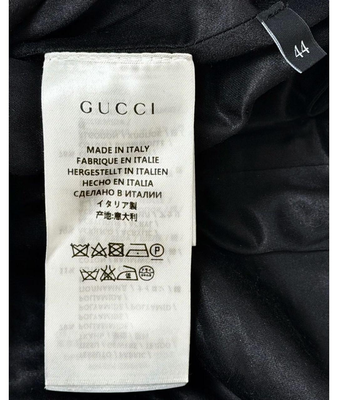 GUCCI Черная твидовая юбка миди, фото 5