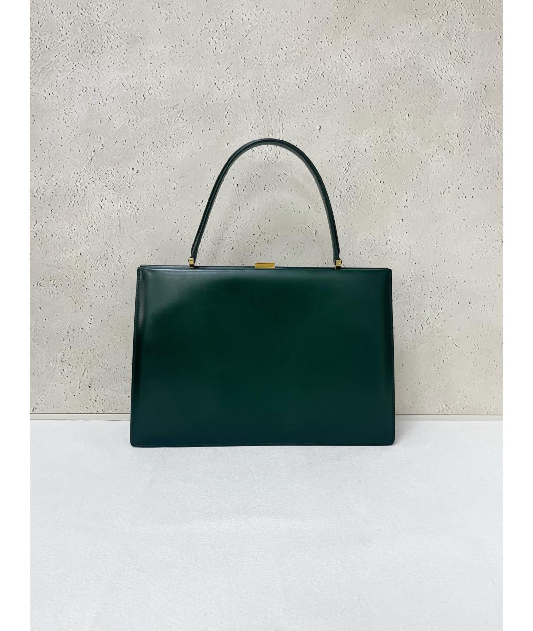 CELINE Зеленая кожаная сумка тоут, фото 2