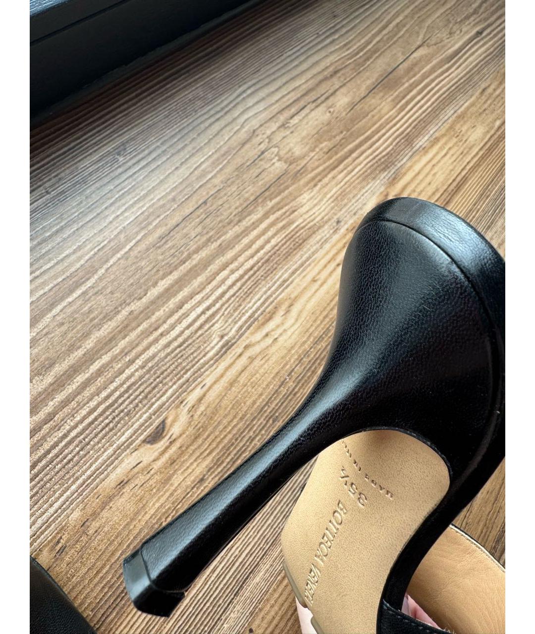BOTTEGA VENETA Черные кожаные мюли, фото 6