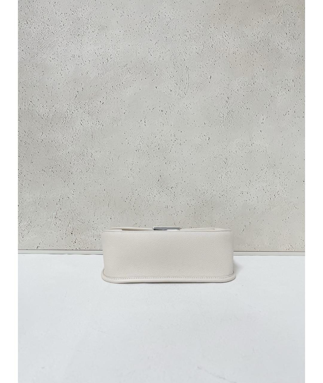 LOUIS VUITTON Белая кожаная сумка через плечо, фото 5