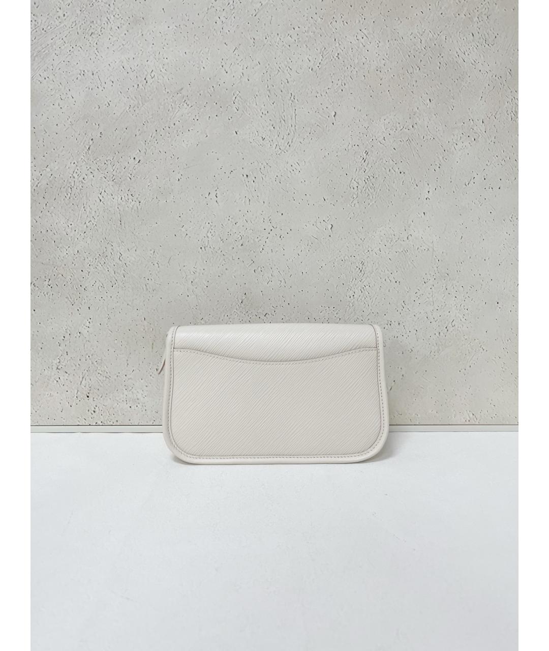 LOUIS VUITTON Белая кожаная сумка через плечо, фото 2