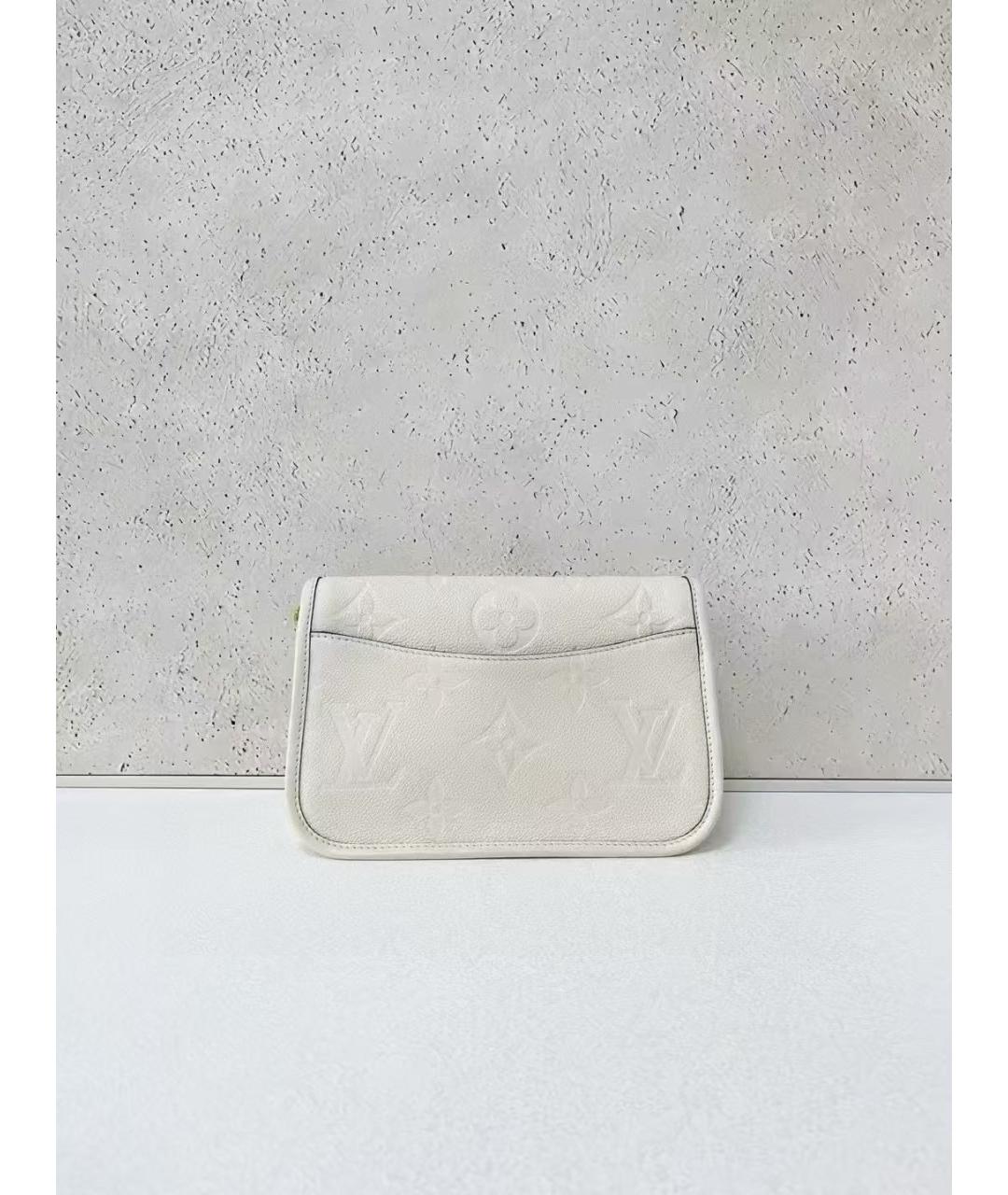 LOUIS VUITTON Белая кожаная сумка через плечо, фото 2