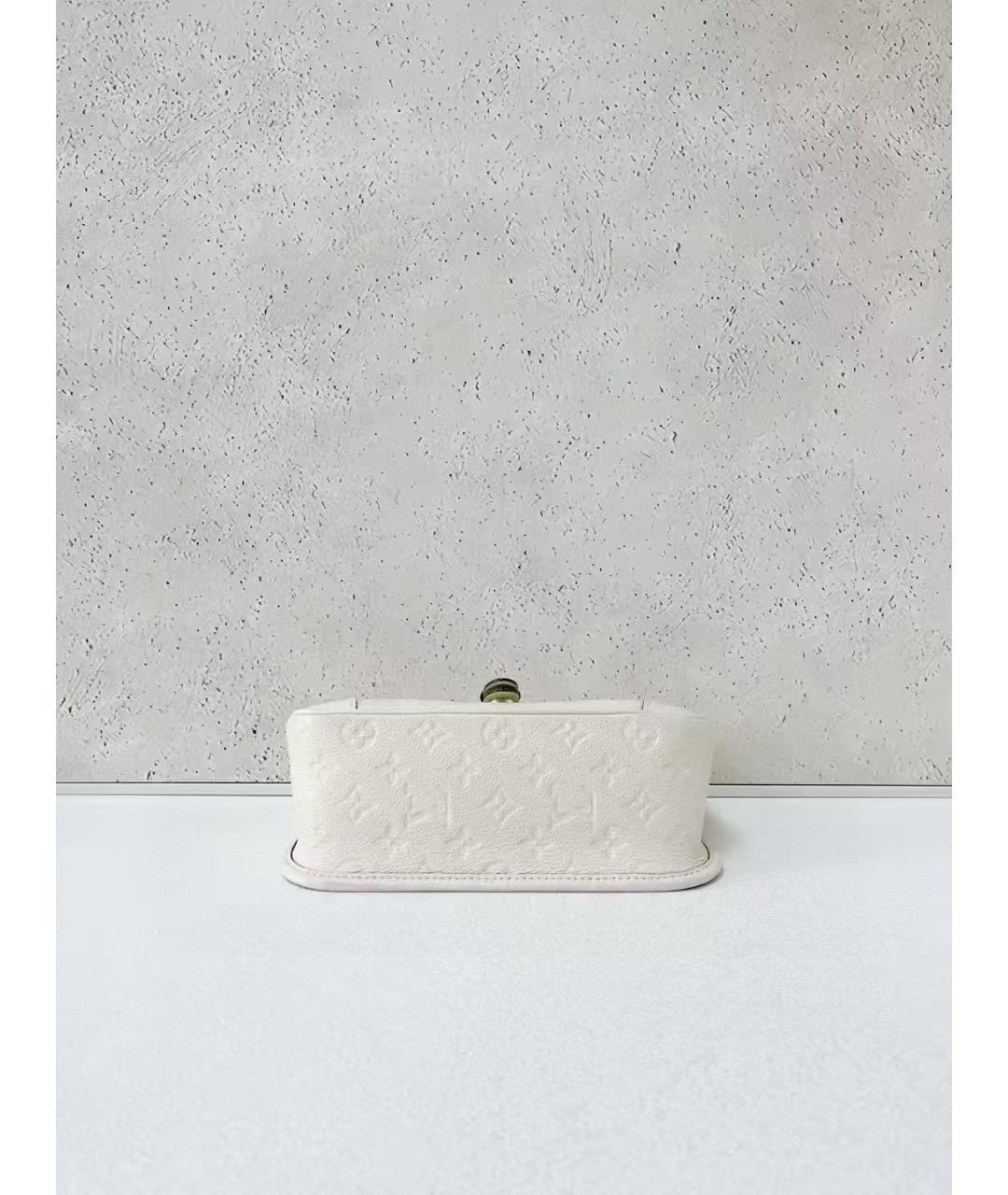 LOUIS VUITTON Белая кожаная сумка через плечо, фото 5