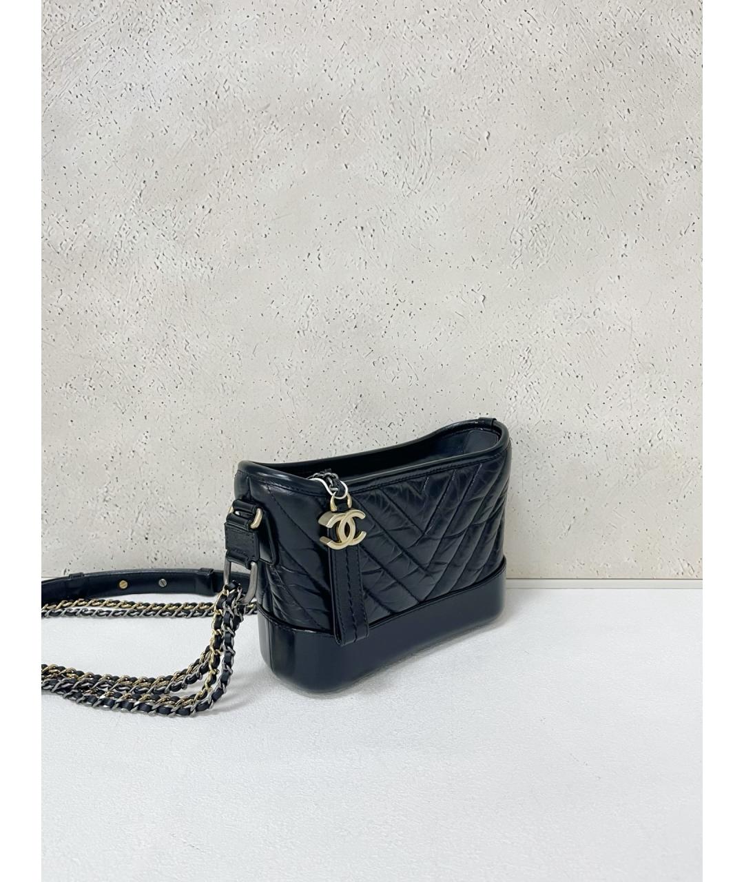 CHANEL Черная кожаная сумка через плечо, фото 4