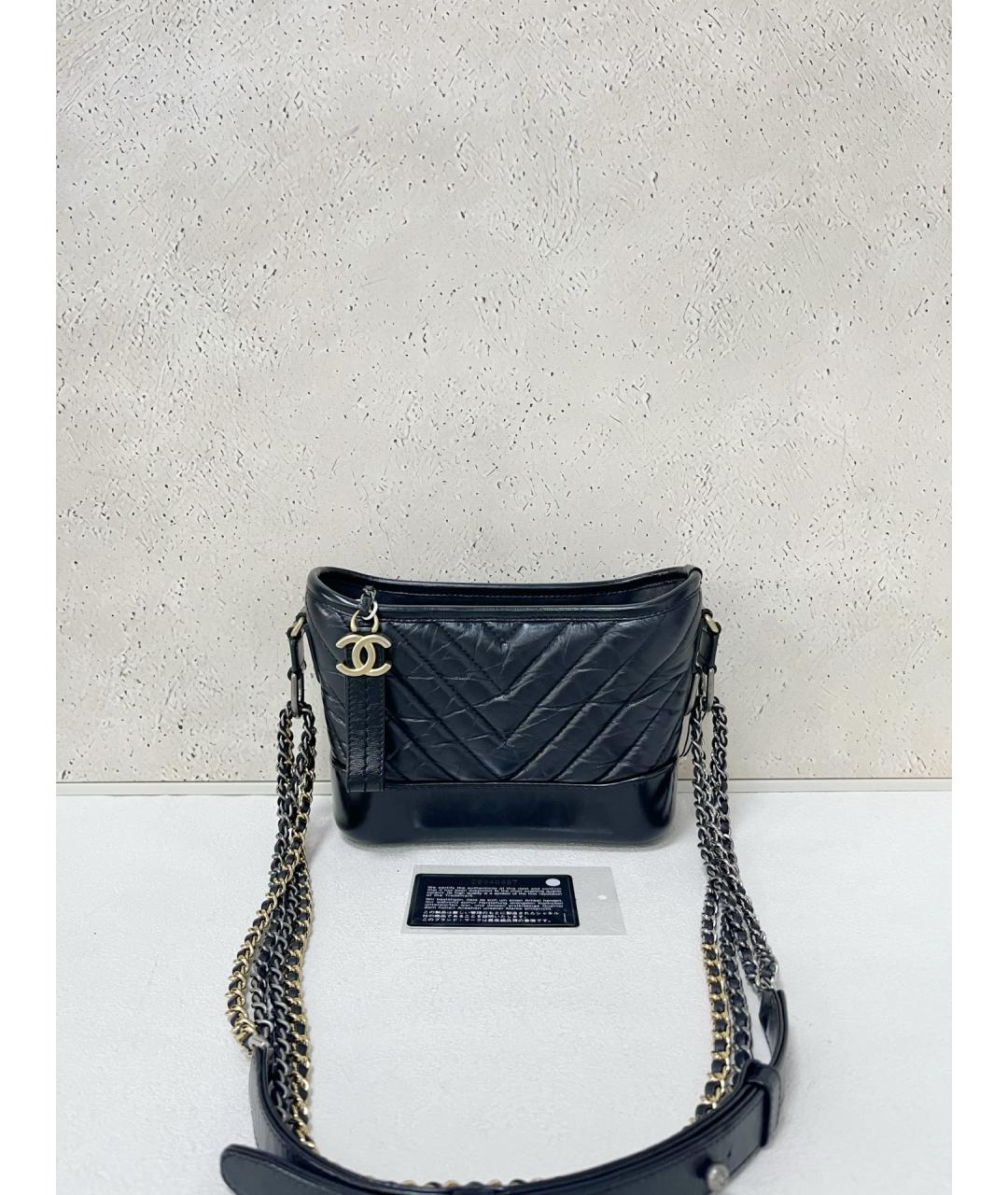 CHANEL Черная кожаная сумка через плечо, фото 7
