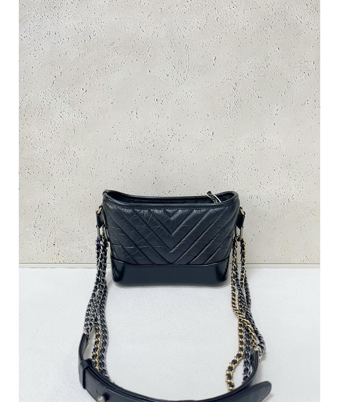 CHANEL Черная кожаная сумка через плечо, фото 2