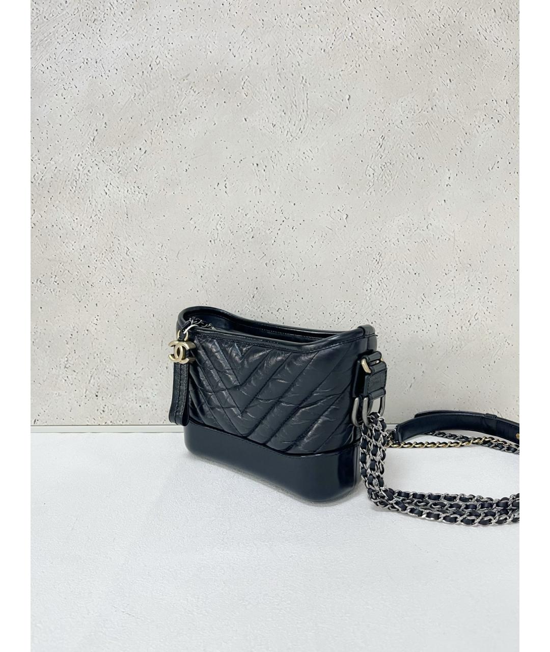 CHANEL Черная кожаная сумка через плечо, фото 3