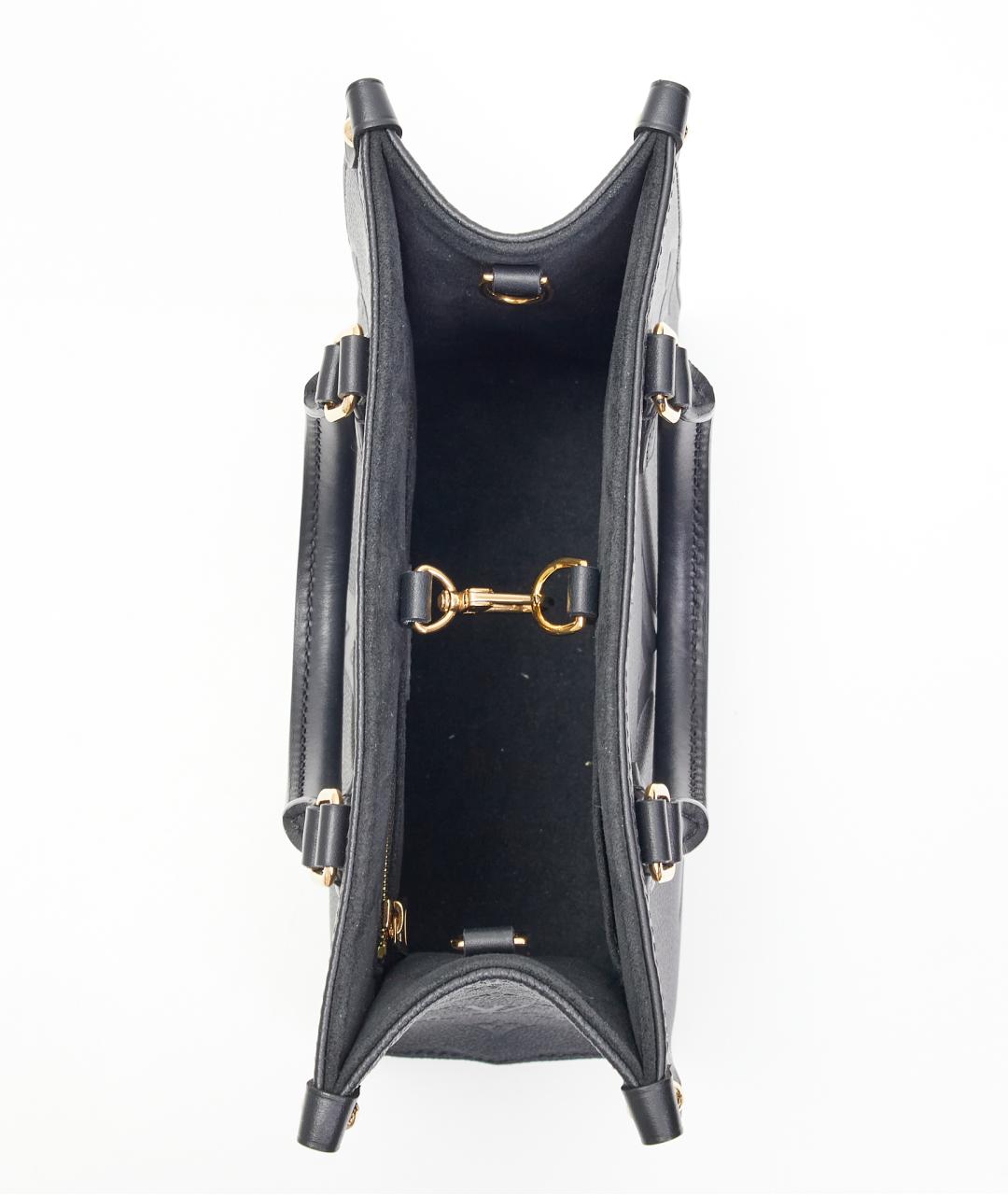 LOUIS VUITTON Черная кожаная сумка через плечо, фото 6