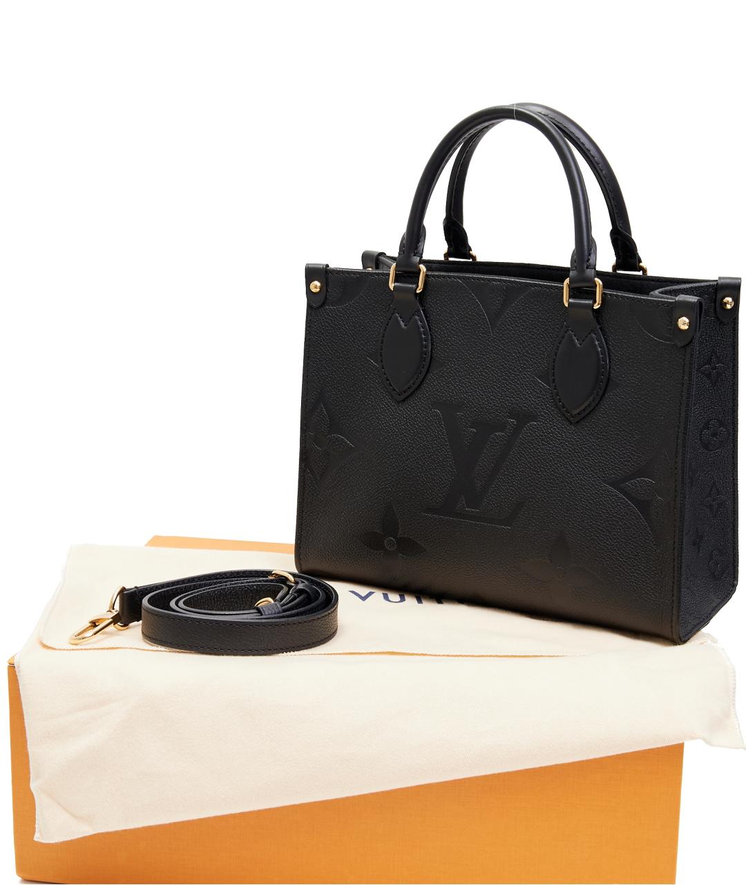 LOUIS VUITTON Черная кожаная сумка через плечо, фото 4