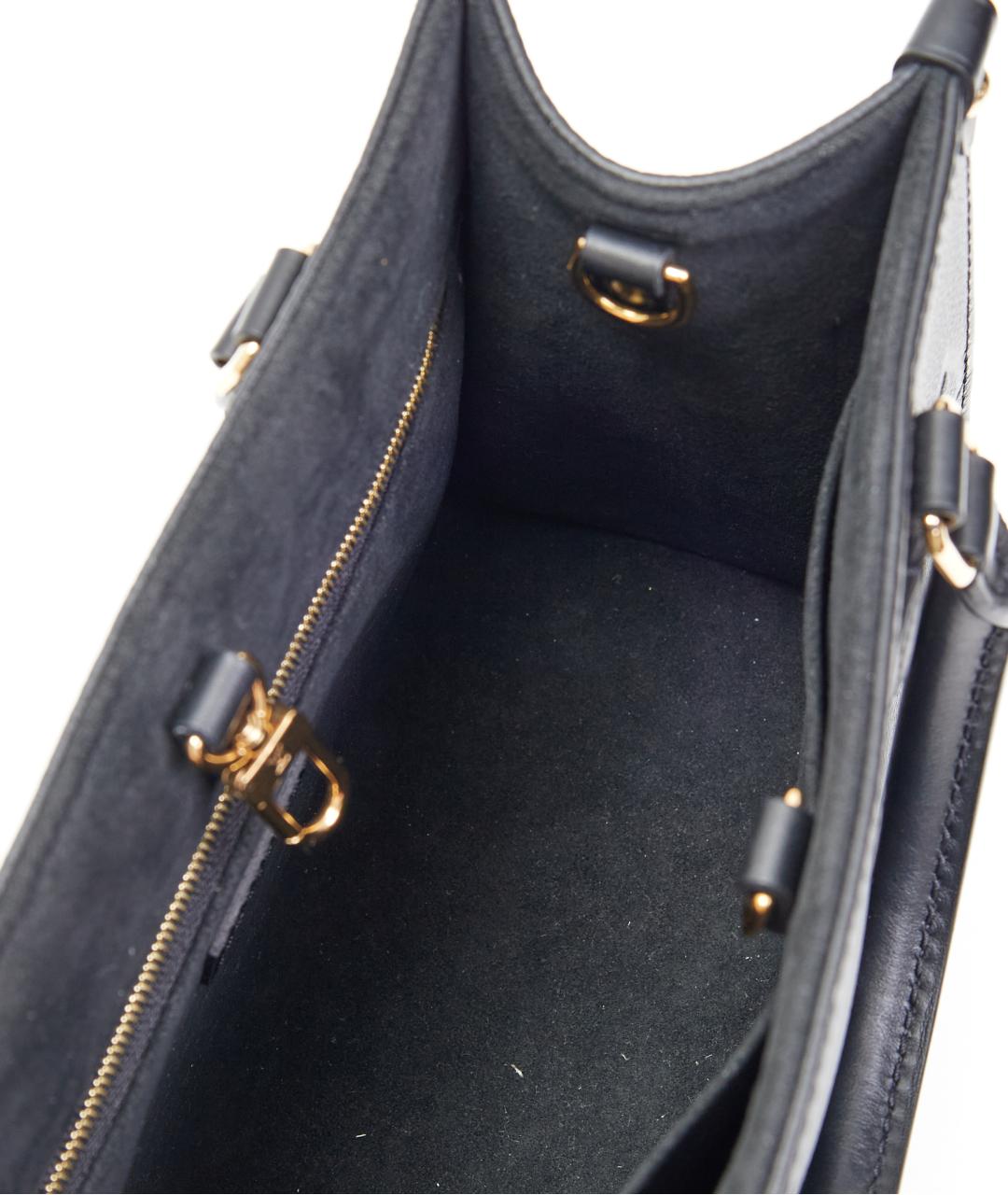 LOUIS VUITTON Черная кожаная сумка через плечо, фото 5