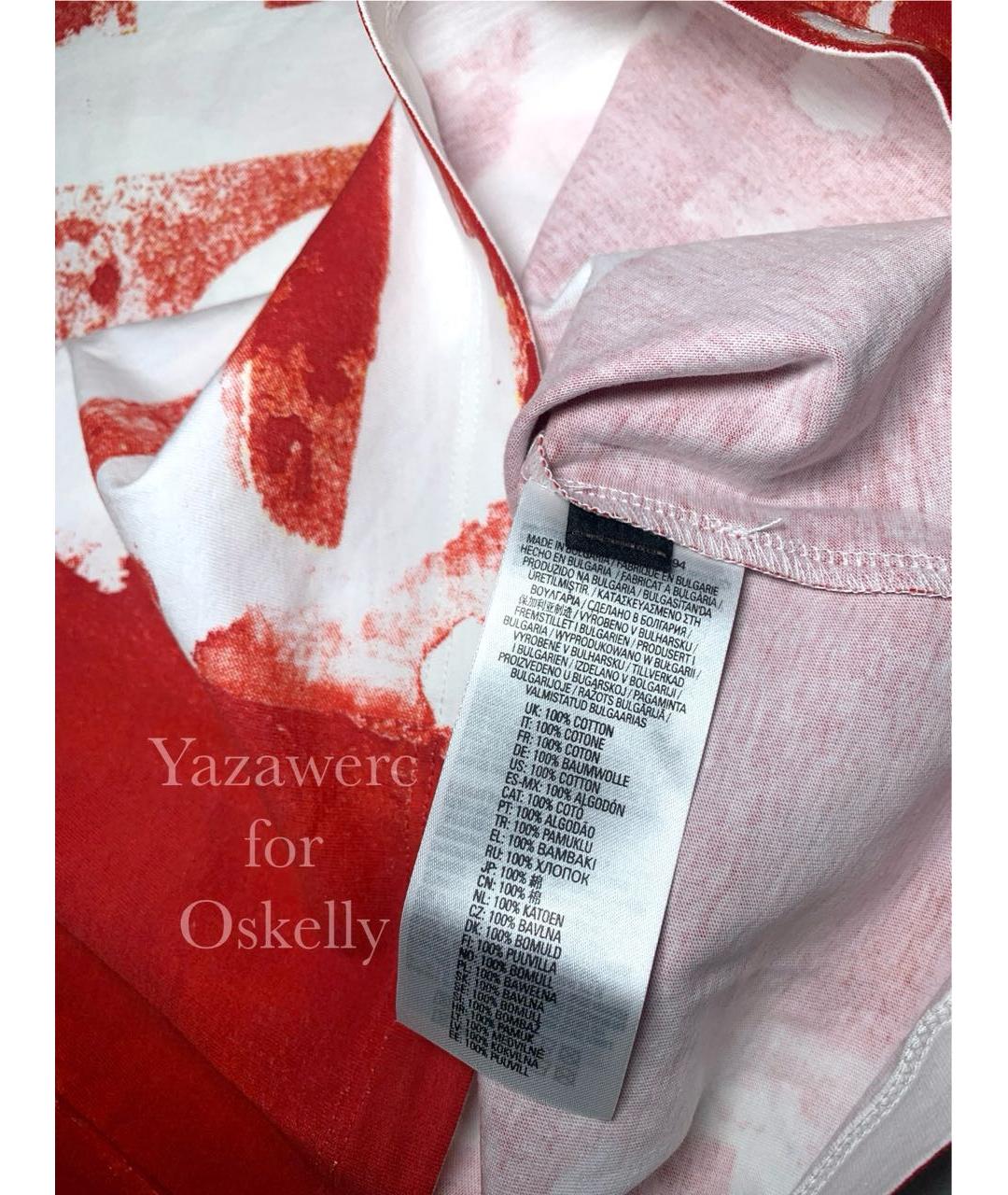 DIESEL Красная хлопковая футболка, фото 8