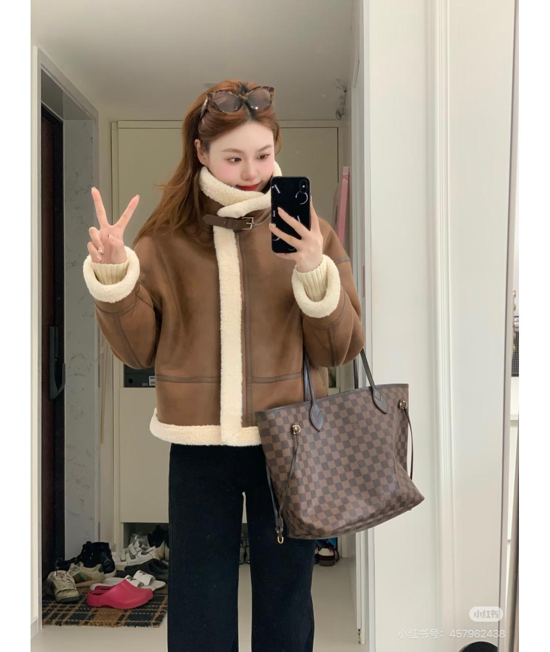 LOUIS VUITTON Коричневая сумка тоут, фото 6