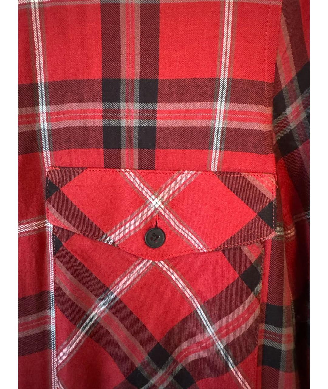 VINCE Бордовая хлопковая рубашка, фото 4