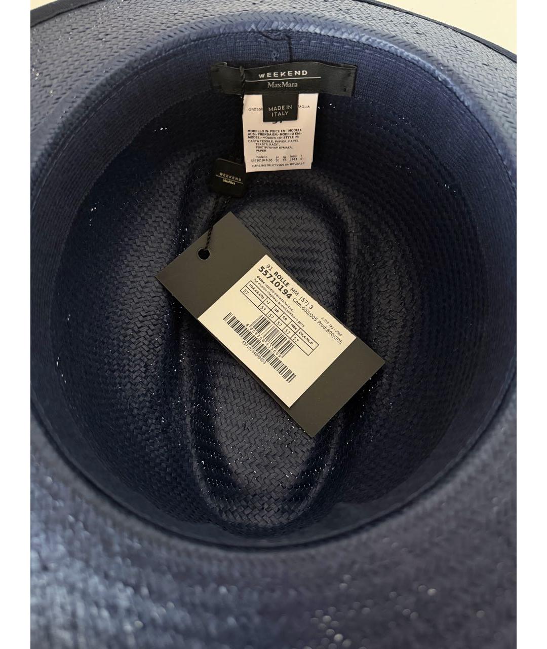 WEEKEND MAX MARA Темно-синяя шляпа, фото 5