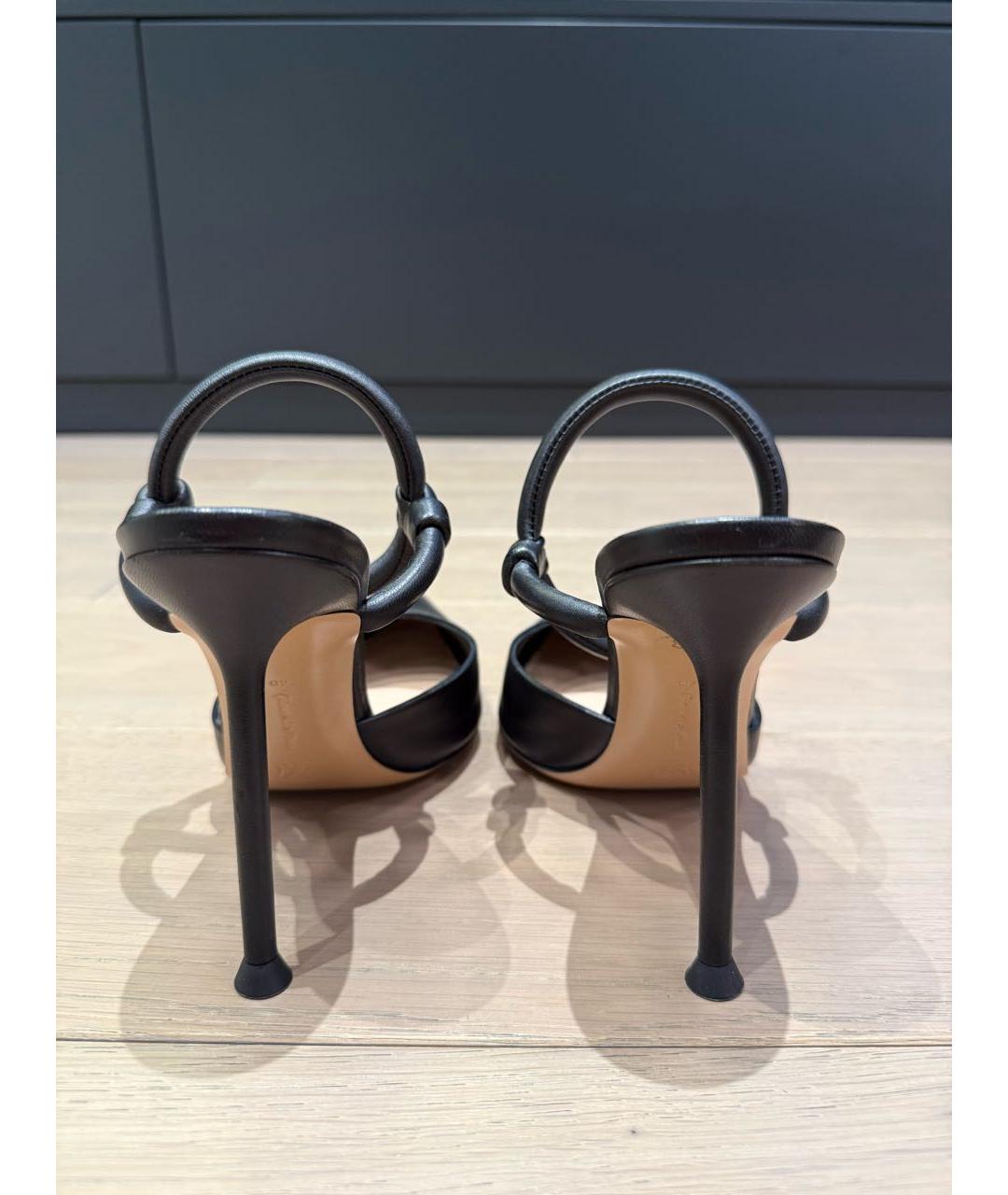 GIANVITO ROSSI Черные кожаные туфли, фото 4