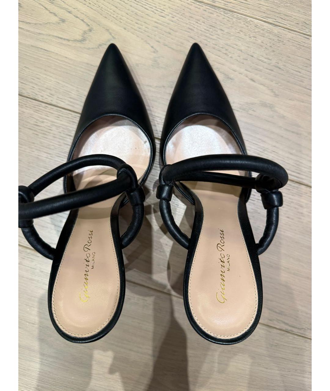 GIANVITO ROSSI Черные кожаные туфли, фото 3