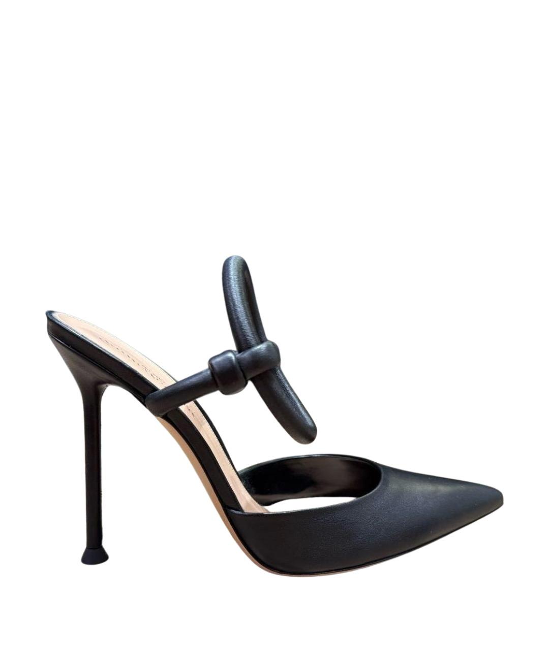 GIANVITO ROSSI Черные кожаные туфли, фото 1