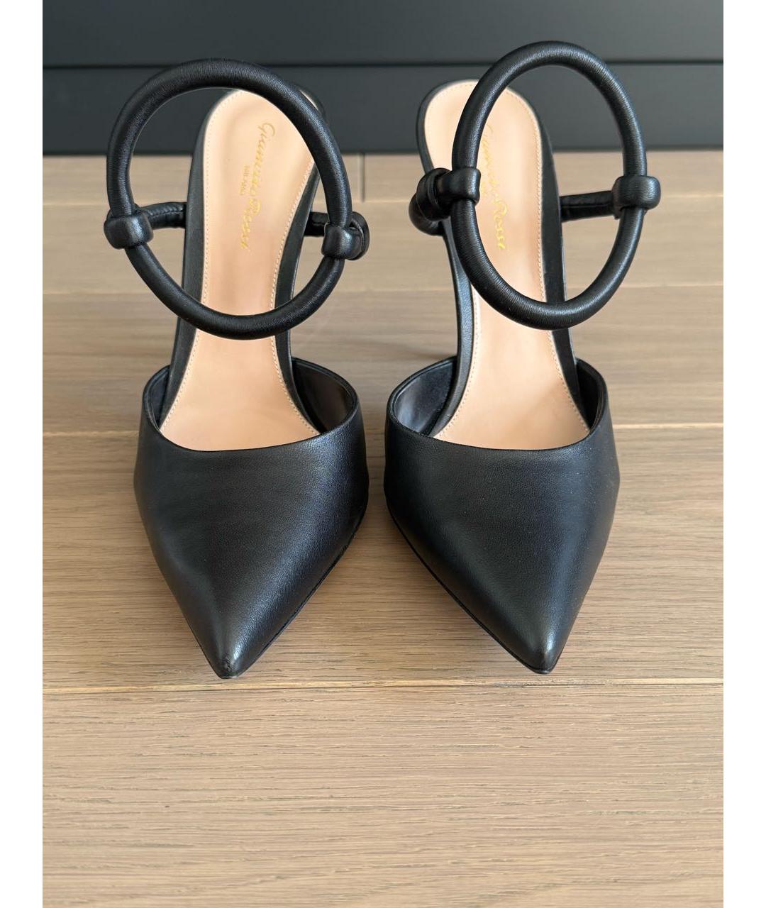 GIANVITO ROSSI Черные кожаные туфли, фото 2