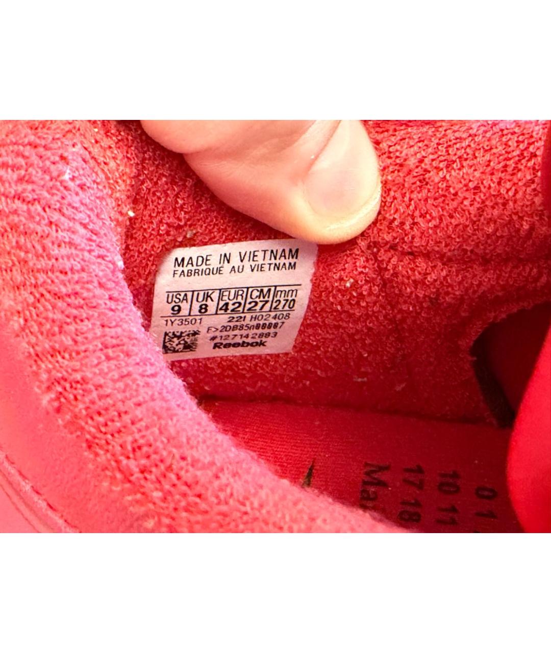 MAISON MARGIELA Бордовые кожаные низкие кроссовки / кеды, фото 6