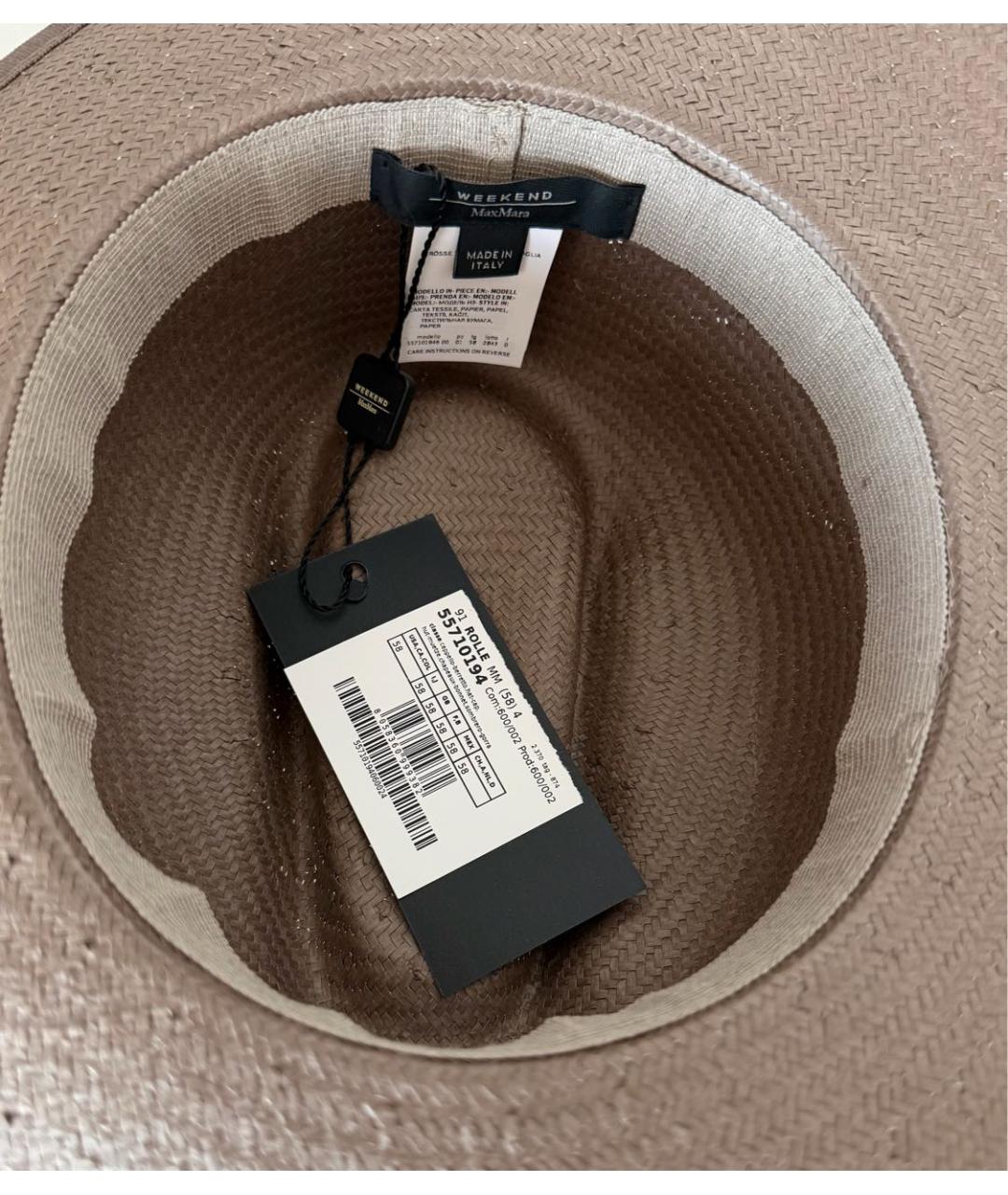 WEEKEND MAX MARA Бежевая шляпа, фото 4