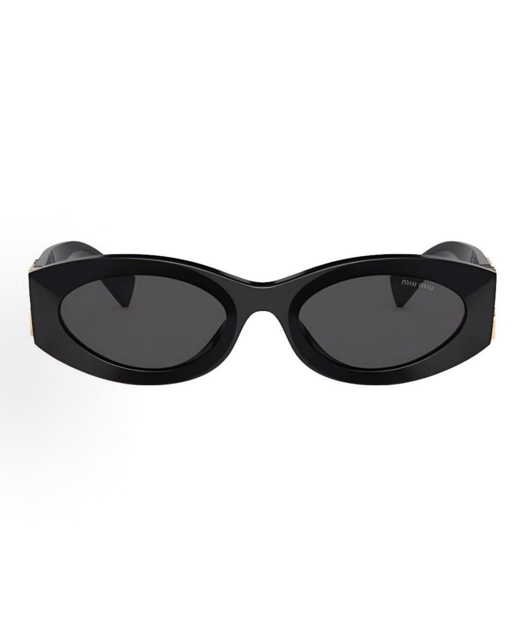 MIU MIU Черные пластиковые солнцезащитные очки, фото 2