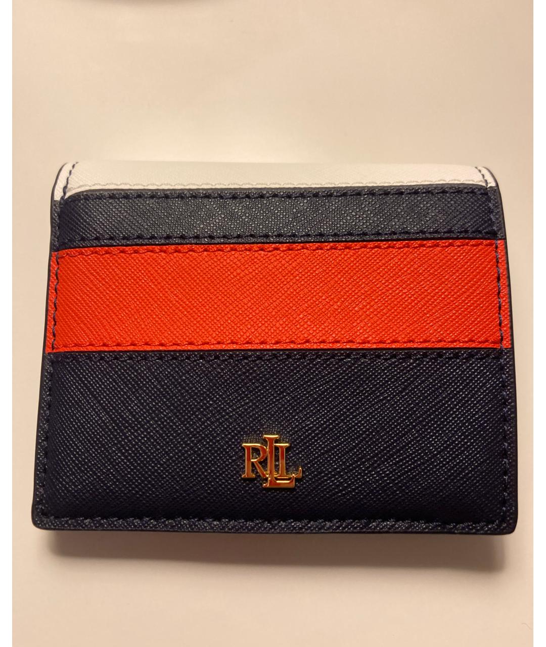 RALPH LAUREN Синий кожаный кошелек, фото 3