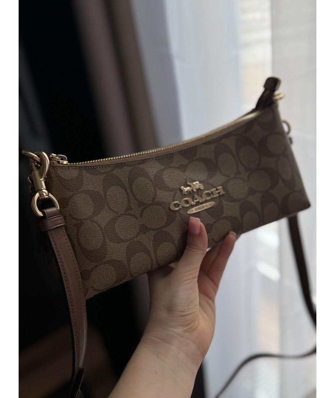 COACH Коричневая сумка через плечо, фото 3