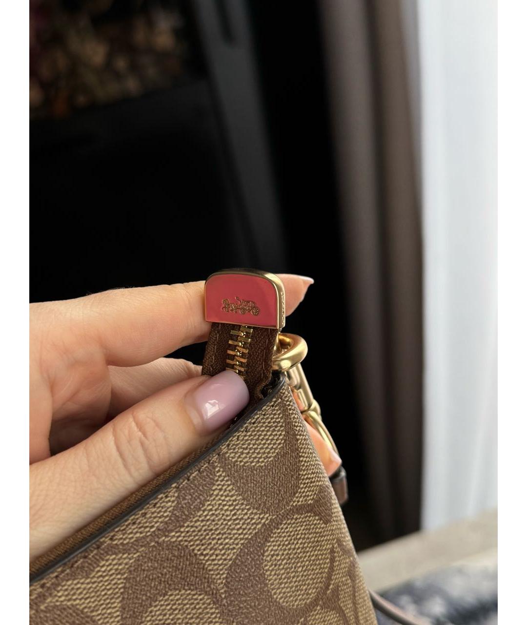 COACH Коричневая сумка через плечо, фото 7