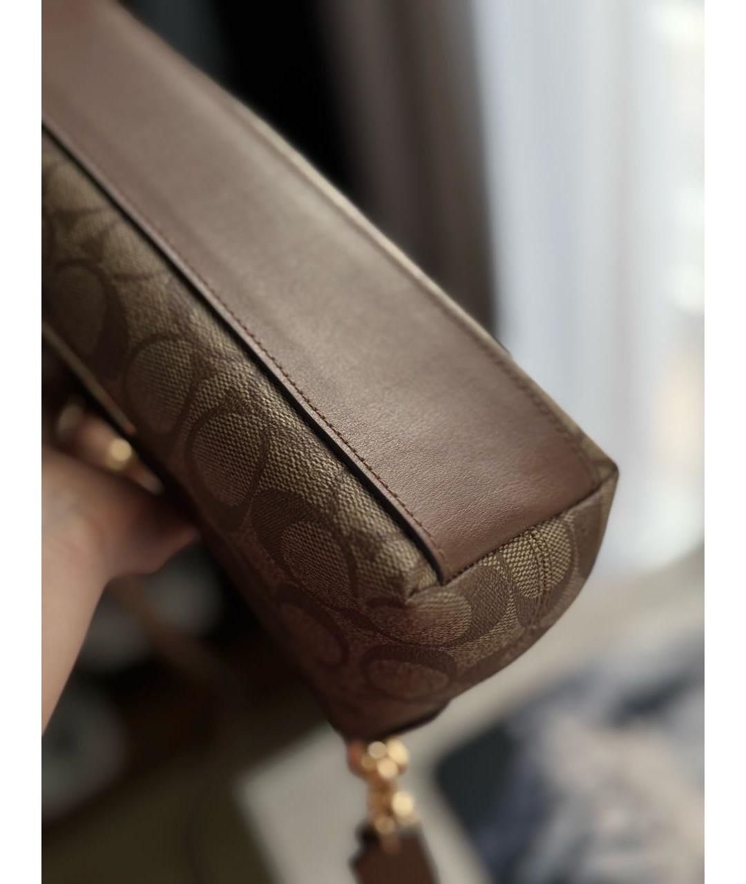 COACH Коричневая сумка через плечо, фото 6