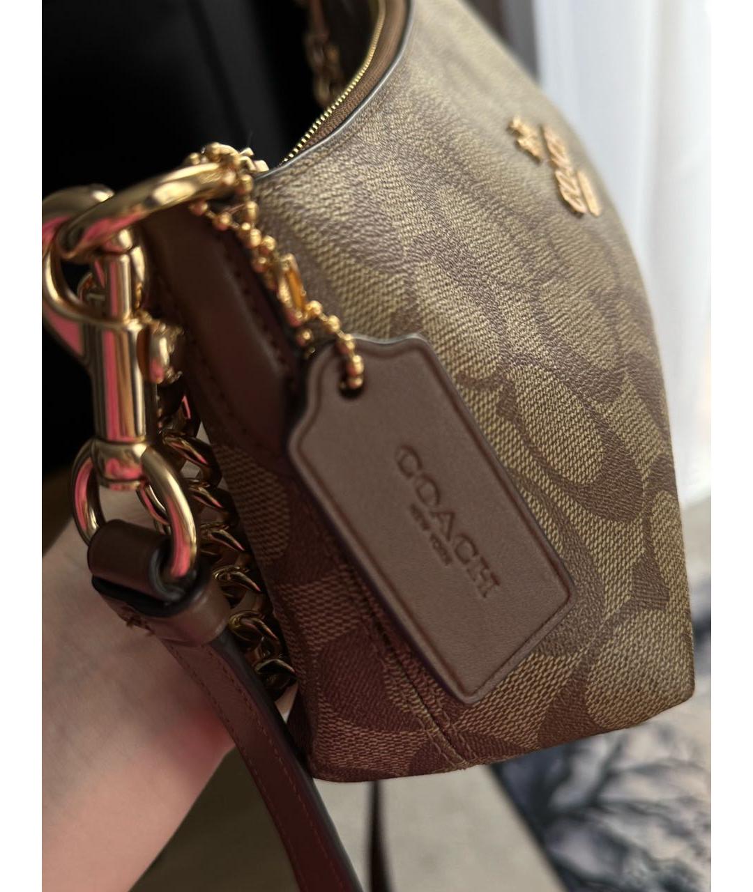 COACH Коричневая сумка через плечо, фото 5