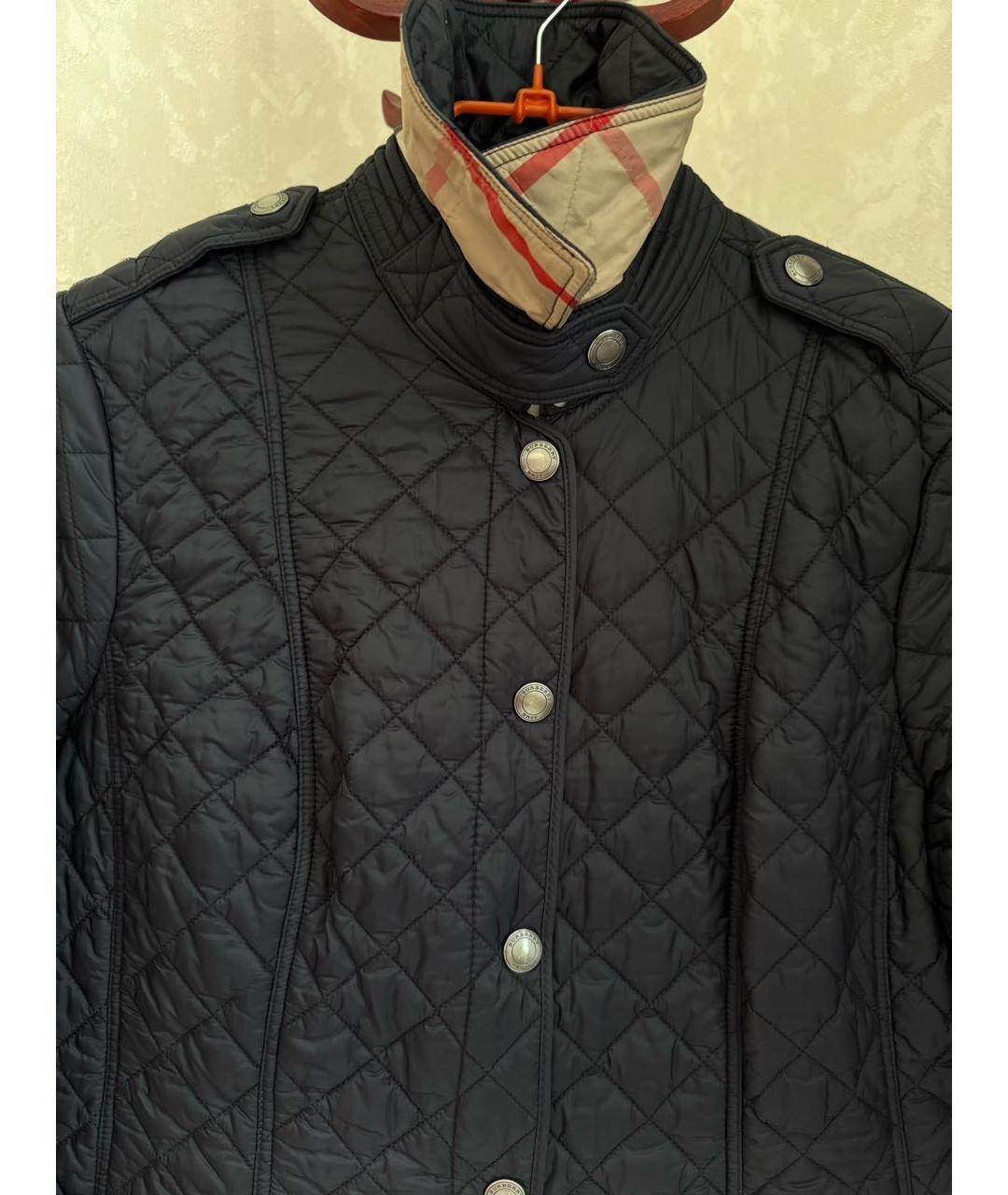 BURBERRY Темно-синяя полиамидовая куртка, фото 5