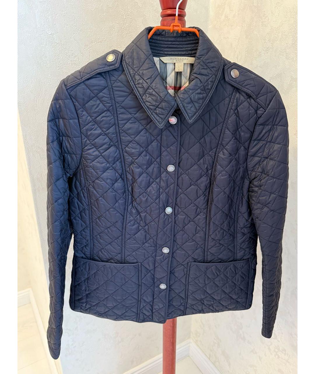 BURBERRY Темно-синяя полиамидовая куртка, фото 8